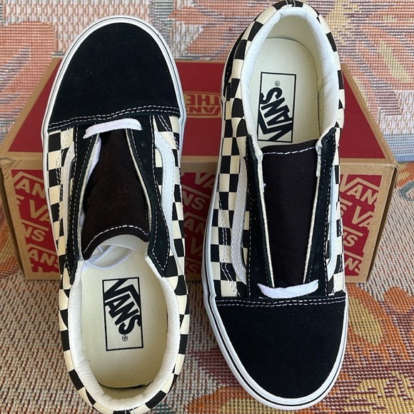 Vans Men’s Old Skool Stacked 
Checkerboard Black/Classic
VN0A7Q5MTYQ
Platforms - Picture 13 of 16